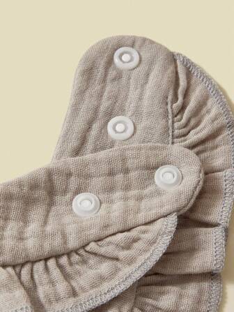 7 件套带蕾丝边的婴儿围兜，纯棉柔软面料，纯色，粉色