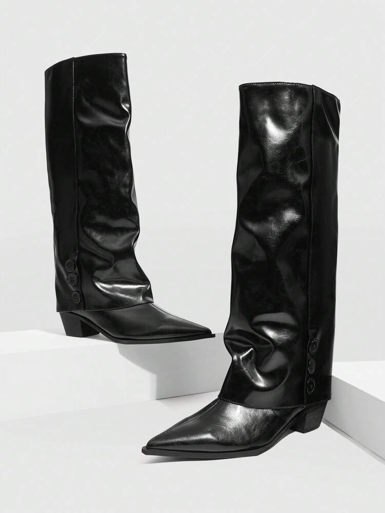 CUCCOO GRLICON Women's Over-The-Knee Boots, Y2K Style, Punk Rock, Biker, Cool Girl, Suitable For Halloween, Christmas, Party Occasions