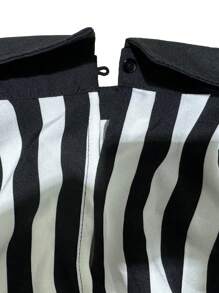 Chiquease Women's Turn-Down Collar Striped Lantern Sleeve Shirt Fall Cloth For Women - Black - View 7