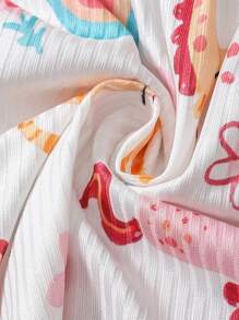 1pc Baby Girls Holiday Christmas Dress - Multicolor - View 3