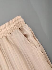 Manfinity Homme Men Solid Button Up Shirt & Drawstring Waist Pants Without Tee, Men Co Ord Set, Casual Two Piece Set Men, Cozy Outfits