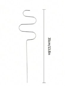 1pc Iron Plant Support Stake, Silver Creative Plant Support Rack For Garden