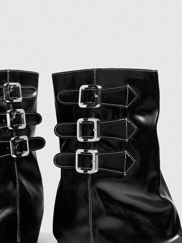 CUCCOO GRLICON Women's Ankle Boots, Y2K Style, Punk Style, Biker Style, Cool Girl Style, Suitable For Halloween, Christmas, Party