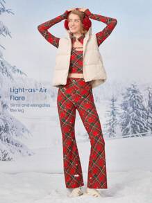 GLOWMODE 31" FeatherFit™ High Waist Flare-Leg Leggings Christmas Gifts Holiday  Low Impact Yoga Daily Spring Summer - Multicolor - View 2