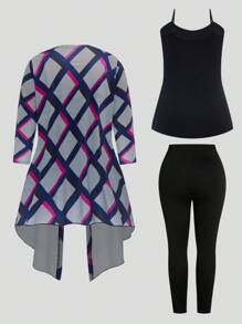 大码女式经典优雅两件套，秋季