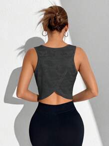 Gameset SHEIN Sport Spaghetti Crop Top Onlyworkout Tank Top - Grey - View 2
