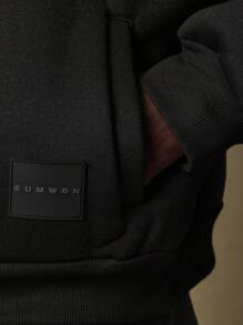 SUMWON Unisex Streetwear Oversized Pullover Hoodie Better Luck Next Time Back Print Graphic Urban Statement Sports Loungewear Casual Outerwear Autumn Winter - Black - View 5