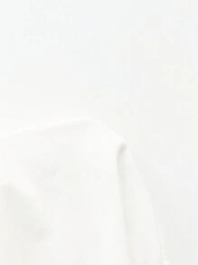 Glamine 女式海盗裙，纯色露肩褶皱 3D 花朵装饰紧身派对礼服，优雅的婚礼宾客、派对、日常穿着、女士冬装、女士感恩节服装、节日礼服、优雅女士礼服、老款、俱乐部礼服、裹身裙、女士生日礼服、Fairycore 迷你短款女士服装 - 白色 - 查看 8