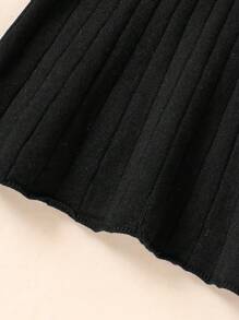 女童冬季套装，女童可爱亮片蝴蝶结针织连衣裙，圆领长袖高腰百褶裙