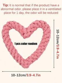 Unbreakable Heart Knot Rope Dog Toy For Aggressive Chewers | Chew-Proof Dental Cleaning & Anxiety Relief | Random Color Puppy Enrichment Gift (Tug/Fetch/Training)