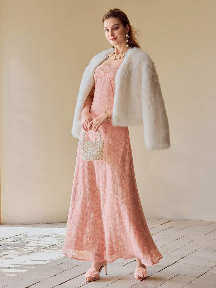 TEXTURED BIAS CUT CAMI DRESS