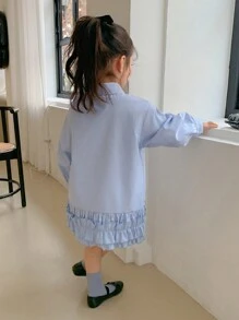 Dazy Kids Young Girl Autumn Dress - Blue - View 6