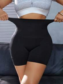 Wedaily 2pcs/Set Women Plus Size Solid Color High Waist Simple Slim Fit Casual Slimming Pants - Multicolor - View 5