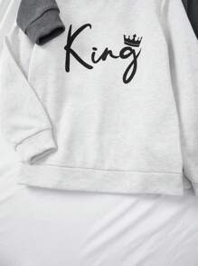 SHEIN Leap Crew 6件套休闲宽松舒适百搭印花圆领卫衣和运动裤套装，适合青少年男孩外出穿着。 - 彩色 - 查看 6