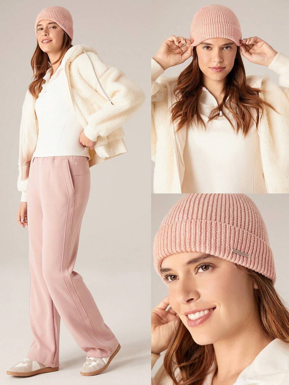 1 pieza Gorro tipo gorro de lana con borde para el frío, de uso diario y casual para otoño e invierno