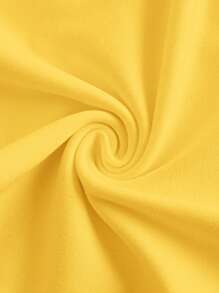 Slaydiva Casual Minimalist Solid Color Versatile Square Neck Short Tank Top For Women, Suitable For Spring & Summer Back To School - Yellow - View 4