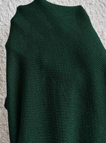 SHEIN LUNE 女士纯色长款开衫，简约休闲日常穿着 - 綠色 - 查看 7