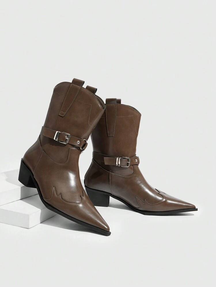 CUCCOO GRLICON Botas Ankle Femininas, Estilo Y2K, Estilo Punk, Estilo Biker, Estilo Cool Girl, Adequado para Halloween, Natal, Festa