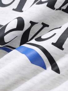 DAZY Moletom feminino com decote em V e manga comprida estampado, roupas femininas de outono - Cinza - Ver 3