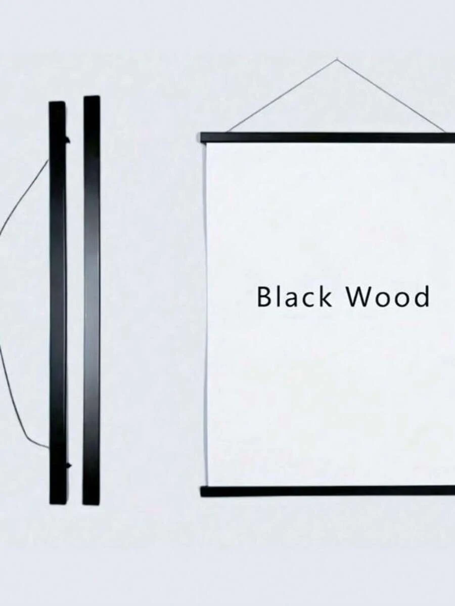 1 件磁性木质衣架 DIY，柚木胡桃木松木适用于海报照片卷轴画框帆布印刷画，艺术品磁性相框墙壁艺术家居装饰、相框、墙壁装饰、客厅装饰