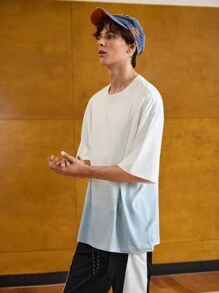 Sport MetroGents Herren Farbverlauf einfaches Rundhals Kurzarm Lässig Sport T-Shirt & Tank Top Set
