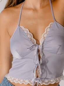 Aralina Top de tirantes con amarradura al frente sin mangas