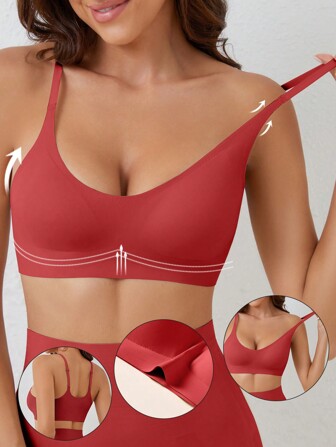 Ocili Women's Solid Color Seamless Casual Underwear