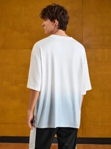Sport MetroGents Herren Farbverlauf einfaches Rundhals Kurzarm Lässig Sport T-Shirt & Tank Top Set