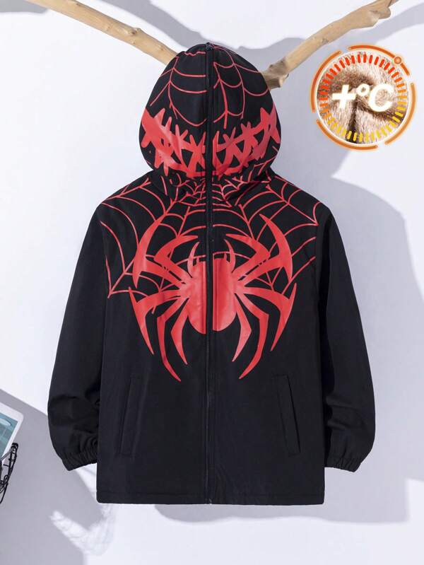 Tween Boys' Economical Hooded Jacket, Suitable For Commuting, School, Casual, Holiday, Sports, And Suitable For Spring, Summer, Fall, Winter Seasons