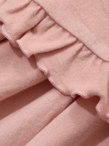 DAZY 3pcs Sleepwear Set: Ruffle Trim Cardigan, Camisole And Pajama Pants - Pink - View 7