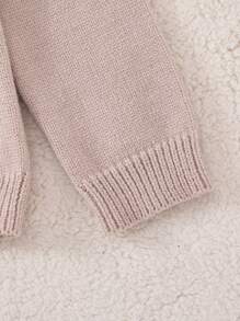 PrepCrw 小男孩卡通狗印花圆领长袖毛衣，秋冬 - 杏色 - 查看 6