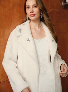 MOTF PREMIUM TEDDY GULER REVĂ DETALII STRAS PATĂ LUNGĂ CU BURĂ