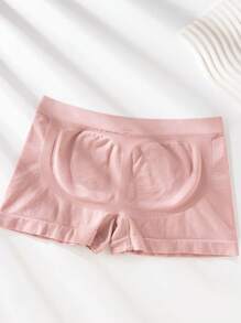 Set de 3 piezas de bragas de tiro alto minimalistas de unicolor y plisadas para adolescentes