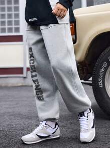 Manfinity Sport Corelite Herren Sporthose mit Buchstaben Muster, einfacher Stil, lässiger Alltagsgebrauch