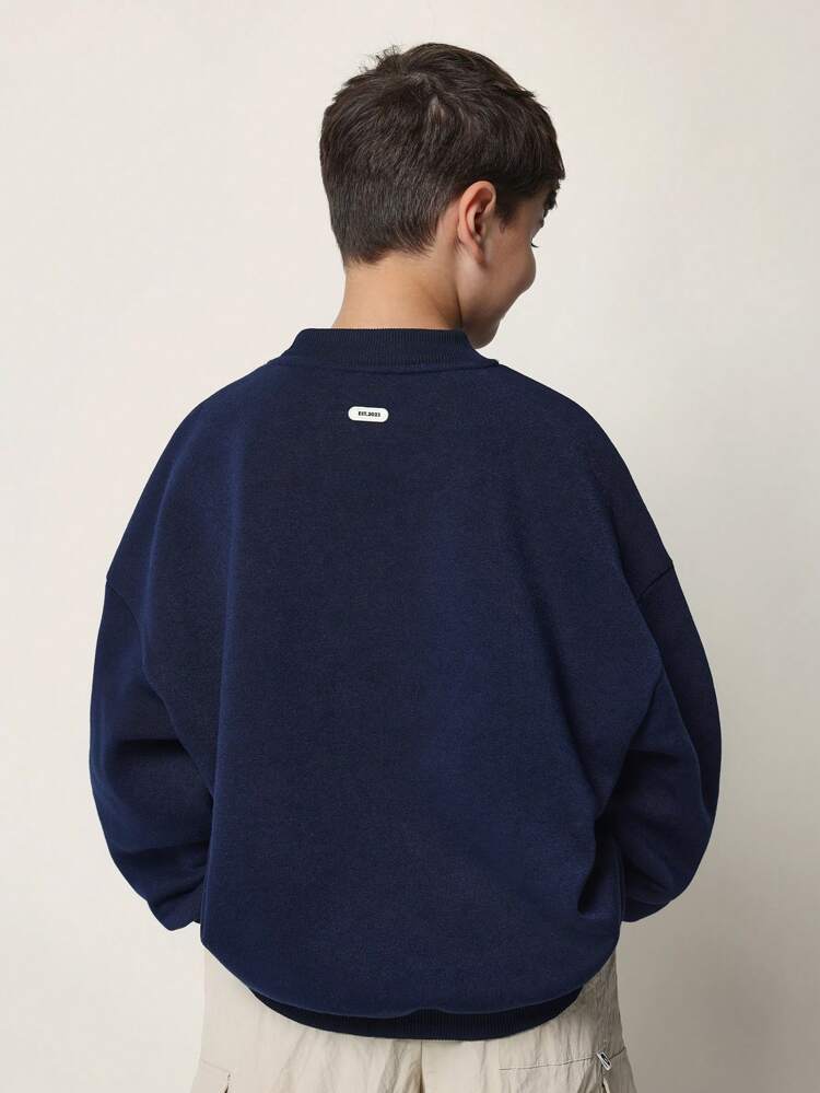Classic Varsity Letter Pullover Sweatshirt