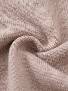 PrepCrw 小男孩卡通狗印花圆领长袖毛衣，秋冬 - 杏色 - 查看 5