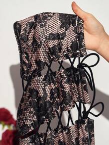 Slaydiva Áo crop top hở lưng buộc dây kiểu mới 2024, áo hai dây màu đen hở lưng gợi cảm - Nhiều màu - Xem 7