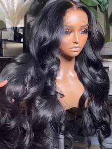 Transparent Lace Body Wave 4 X 4 Lace Closure Natural Black Wigs With Baby Hair Pre Plucked Human Hair Wigs 14-30 Inch Hair Replacement Wig - SNatural - View 3