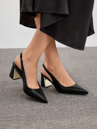 CUCCOO BIZCHIC Damen Schwarze PU Schuhe mit kleinem Absatz, Hohldesign, modisch und bequem für Weihnachten, Herbst, Neujahr, Valentinstag