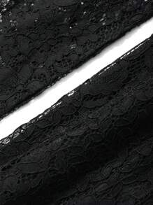 DAZY 女士蕾丝美人鱼修身中长连衣裙 舞会礼服 优雅女士连衣裙