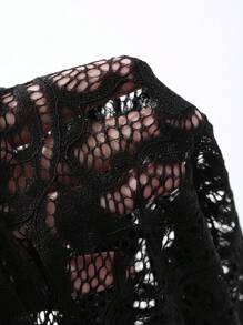 DAZY Black Lace Bodysuit For Women, Sexy & Tight Fit Lingerie For Women - Black - View 9