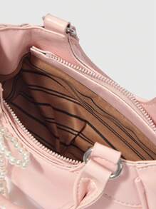 ROMWE Kawaii Solid Color Simple Shoulder Bag, Casual Everyday Carry Bag - Pink - View 6