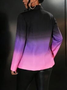 Slaydiva Blazer casual da donna con stampa a degradé autunnale