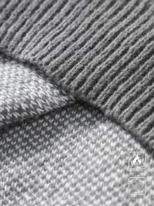 Claim Dot 男士圆领长袖图案细节休闲毛衣，适合秋冬