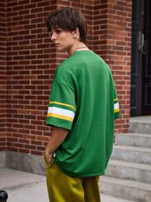 Sport MetroGents Men's Round Neck Short Sleeve Letter Printed Casual Sporty T-Shirt & Tank Top Set