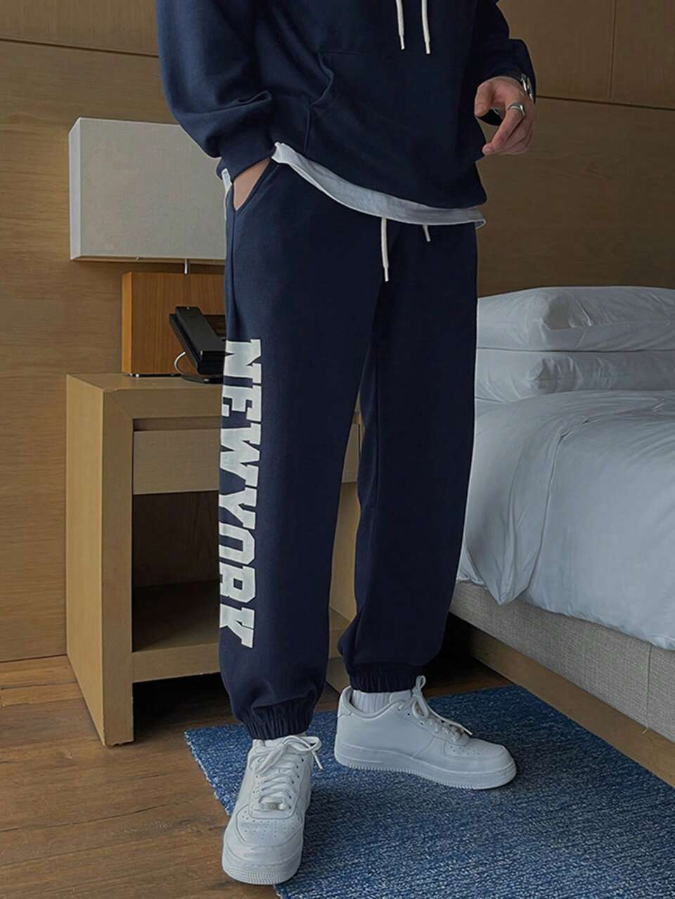 Men's Hooded Sweatshirt & Pants 2 Pieces Set,Fall Clothes