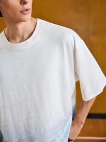 Sport MetroGents Herren Farbverlauf einfaches Rundhals Kurzarm Lässig Sport T-Shirt & Tank Top Set