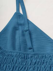 EMERY ROSE Solid Cami Top & Wide Leg Pants - Blue - View 8