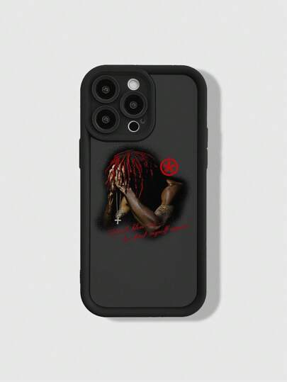 Grunge Punk 1 pezzo Custodia per telefono in TPU stile europeo con stampa a motivo, antiurto e anti-caduta, compatibile con iPhone