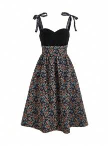 Modelyn 女士随机印花细肩带休闲长款晚礼服 - 彩色 - 查看 1